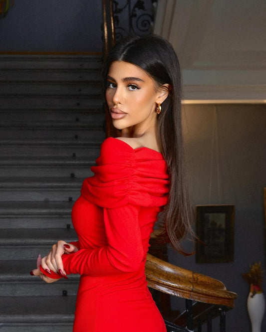 Tiara red dress
