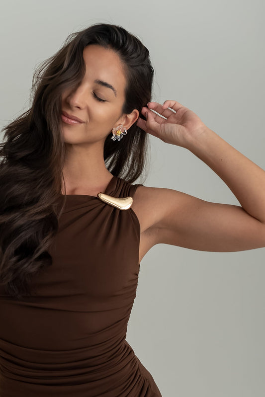 Risa mocha dress