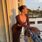 Mocha maxi dress