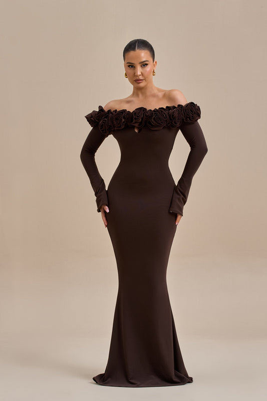 Mocha rose dress