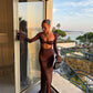 Mocha maxi dress
