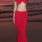 Mermaid red maxi dress