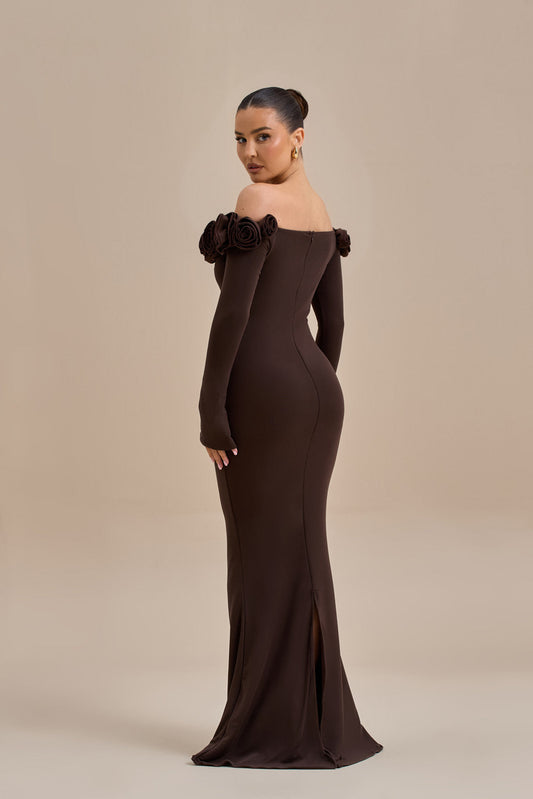 Mocha rose dress