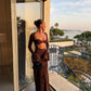 Mocha maxi dress