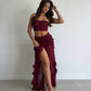 Nyra set in burgundy