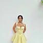 Yellow bustier dress