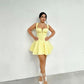 Yellow bustier dress